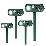 Citybee Katzenschreck Ultraschall Tiervertreiber Katzenabwehr Garten - 4er...