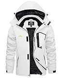 KEFITEVD Skijacke Herren Winddicht Softshelljacke Winter Warm Outdoorjacke...