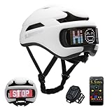 TMEOIIPY Intelligenter App-programmierbarer Fahrradhelm mit Rückseitigem...