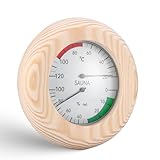 Sauna Thermometer Hygrometer Holz, 2-in-1-Thermometer und Hygrometer mit...
