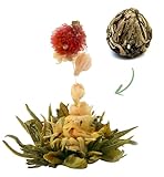 TEA CAA Teeblumen 'THREE FLOWER' 1 Stück tee | Grüne Teeblätter -...
