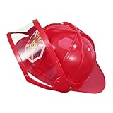 Gatuida 2 Stück Teiliges Feuerwehrhelm für Roter Kunststoff Feuerwehrmann...