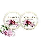 2 Stück Onion Biotin Shampoo Bar, Zwiebel Rosmarin Shampoo Bar, Onion...
