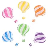 ORFOFE 6 Stück Papier Heißluftballon Laternen Bunte Lampions Papierparty...
