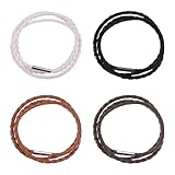 TRKETK 4 Stück Leder Armband Geflochten Wickelarmband Geflochtenes...