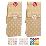 Mkitnvy Papiertüten Kindergeburtstag, 20 Stück Geschenktüten Braun...
