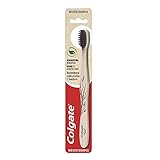 Colgate Bamboo Aktivkohle Zahnbürste weich, 1 Stück - Handzahnbürste mit...