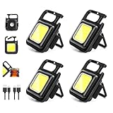 MAKDAK Pack of 4 Schlüsselanhänger Taschenlampen Cob Schlüsselanhänger...