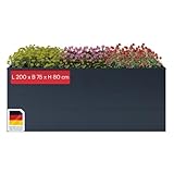 STEELSØN Icarus Hochbeet aus Metall – Pflanzenbeet in Anthrazit für...