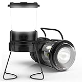 Tavaler Campinglampe Solar Batteriebetrieben Camping Lampe Akku Aufladbar...