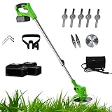 21-V-Akku-Rasenmäher, 18.000 U/min, mit 3 Messertypen und 2 Batterien, der...