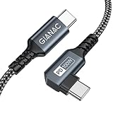 GIANAC 100W USB C auf USB C Kabel 2M,90 Grad Schnellladekabel USB C PD 5A...