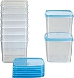 MiraHome Vorratsdosen Set 8x1L Durchsichtig Blau – Perfekt zur...