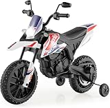 FANTASK 12V Elektromotorrad für Kinder 5,5-6 km/h, Kindermotorrad mit...