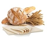 Robin Goods® 2x Leinentuch zum Brot backen - Teigtuch aus 100% Naturleinen...