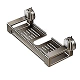 Dusch-Organizer – Rostfreier Badezimmer-Organizer, Saugnapf-Duschregal |...