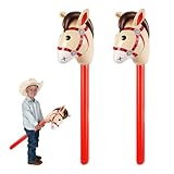 2 Stück Hobby Horse,Steckenpferd,für Kinder Pferde,Stockpferd...