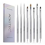 8 Stück Pinsel für Gelnägel Aokitec Nagelpinsel Set,Gel Pinsel Dotting...