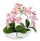 Künstliche Orchidee in Schale 27cm Kunstblume Blume Kunstorchidee...