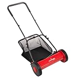 LEHMANN Spindelmäher 40 cm mit Fangkorb 15 L – Handrasenmäher ohne...