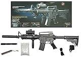 KOSxBO® Set: Elektrische Softair - Gewehr Schnellfeuerkarabiner Airsoft...