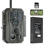 GardePro E8P Max Wildkamera WLAN, Wiederaufladbare 8000mAh Akku,...