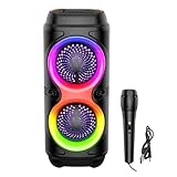 Kabelloser Outdoor-Lautsprecher – Doppellautsprecher mit Mikrofon,...