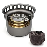 GYZOUKA Tragbarer Alkoholkocher, Winddichter Brenner aus Messing aus...