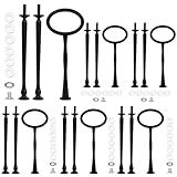 Pasdrucn 6 Pack Etageren Stangen Set, 3 Etagen Etagere Schwarz, Etagere...