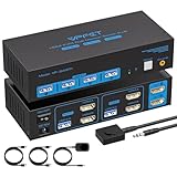 AILVLVNG 4K120Hz HDMI KVM Switch 2 PC 2 Monitore 8K USB 3.0 KVM Umschalter...