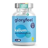 Kalium - 270 Kapseln (+4 Monate) - 800mg elementares Kalium (Citrat)...