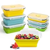 Druuzyl 3 faltbare Silikon-Dosen Set (1200ml) - Frischhaltedosen mit Deckel...