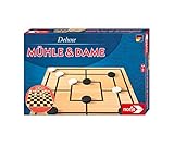 noris 606108012 - Deluxe Mühle und Dame, der beliebte Spieleklassiker mit...