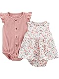 Simple Joys by Carter's Baby-Mädchen 2-Pack Sleeveless Rompers Strampler,...