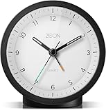 ZEON runder analoger Wecker mit Licht- und Schlummerfunktion,...