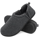 Snug Leaves Herren Fuzzy Wolle Filz Memory Foam Hausschuhe Anti-Rutsch warm...