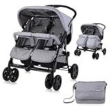 Lorelli Zwillingskinderwagen Twin, Zwillingsbuggy klappbar für 2 Kinder,...