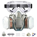 ZXICH Atemschutzmaske, Gasmaske mit Filter and Brille für Lackieren,...