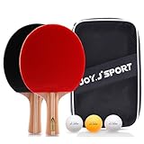 Tischtennisschläger Set, 2 Tischtennis Schläger Set mit 3...