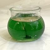 Gel Kerze im Glas lange Brenndauer grün Duftkerze Tanne nachfüllbar...