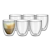 WMF Kult doppelwandige Cappuccino Gläser Set 6-teilig, doppelwandige...