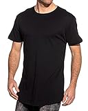 Urban Classics Herren Shaped Long Tee T-Shirt, Schwarz (Schwarz 7), 3XL