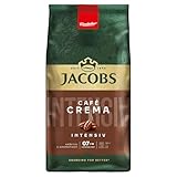 Jacobs Kaffeebohnen Café Crema Intense, intensiv mit Kakao- & Nussnote,...