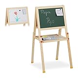 Relaxdays, Natur Standtafel Kinder, beidseitig magnetisch,...