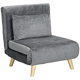 HOMCOM Schlafsessel, Klappsessel mit Bettfunktion, Schlafsofa mit Kissen,...