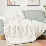 Latepis Kuscheldecke Flauschig Kunstfell 150x200 cm Beige Felldecke...