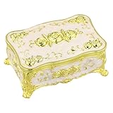 Dokeno Vintage Schmuckkästen mit Deckel aus Metall, Rechteckige...