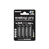 eneloop pro, AA/Mignon NI-MH Akku, 4er-Pack, Kapazität mit min. 2500 mAh,...