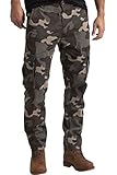 Herren Army Cargo Hose 100% Baumwolle Straight Leg Work Wear Freizeithose...