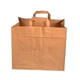 250 Papiertragetaschen Papiertüten Einkaufstüten Bio Tragetaschen braun...